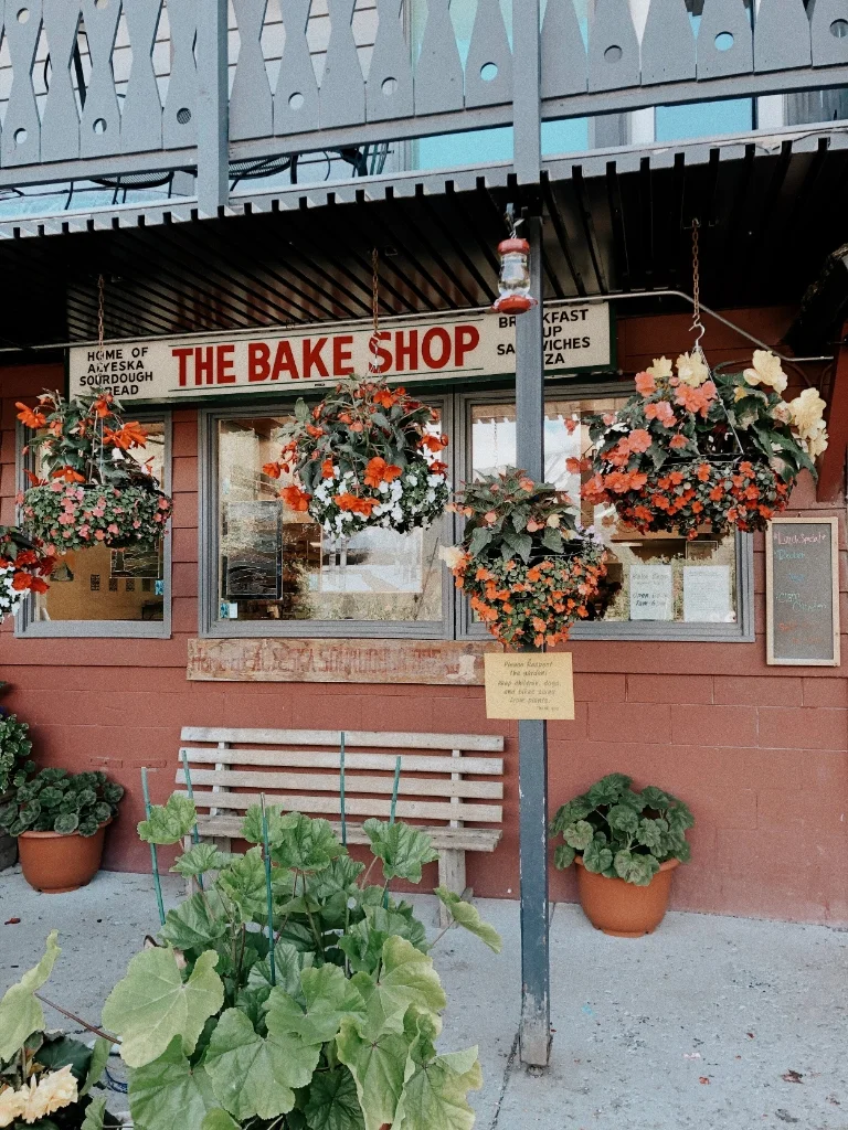 The Bake Shop Exterior with Flowers